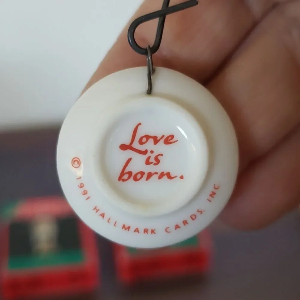 Lot of 3 Vintage Hallmark Miniature Keepsake Ornaments (1991)